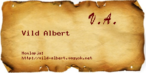 Vild Albert névjegykártya