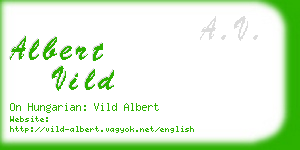 albert vild business card